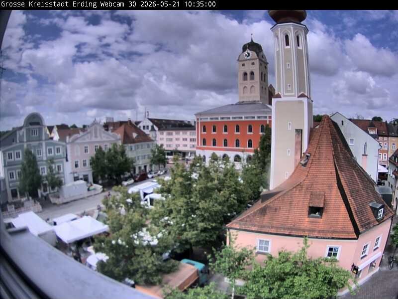 Archived image Webcam Erding - Town Hall