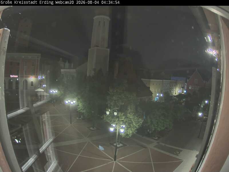 Archived image Webcam City center of Erding and the local city tower