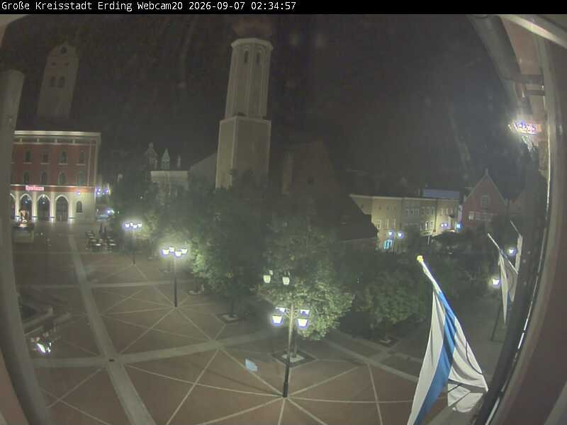 Archived image Webcam City center of Erding and the local city tower