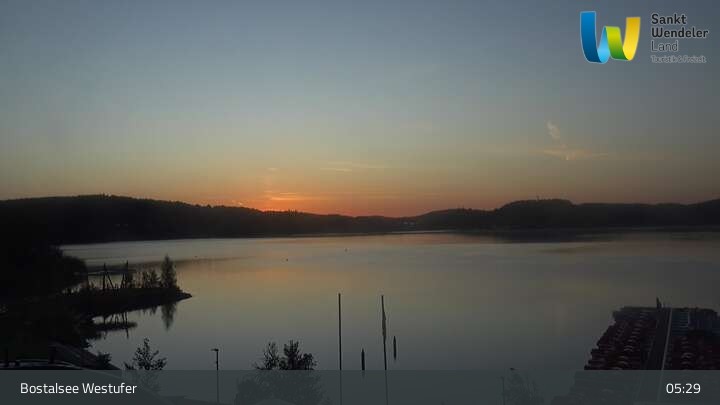 Archived image Webcam Lake Bostalsee - View West Bank