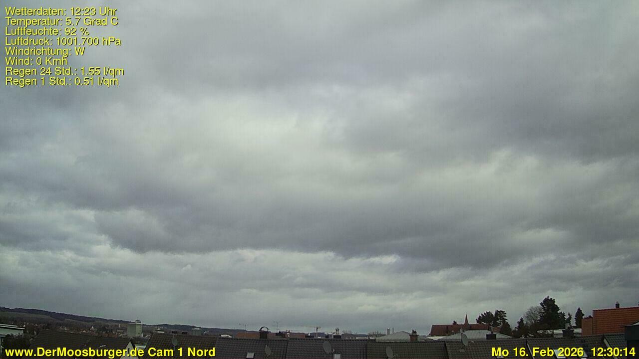Archiv Foto Webcam Moosburg an der Isar