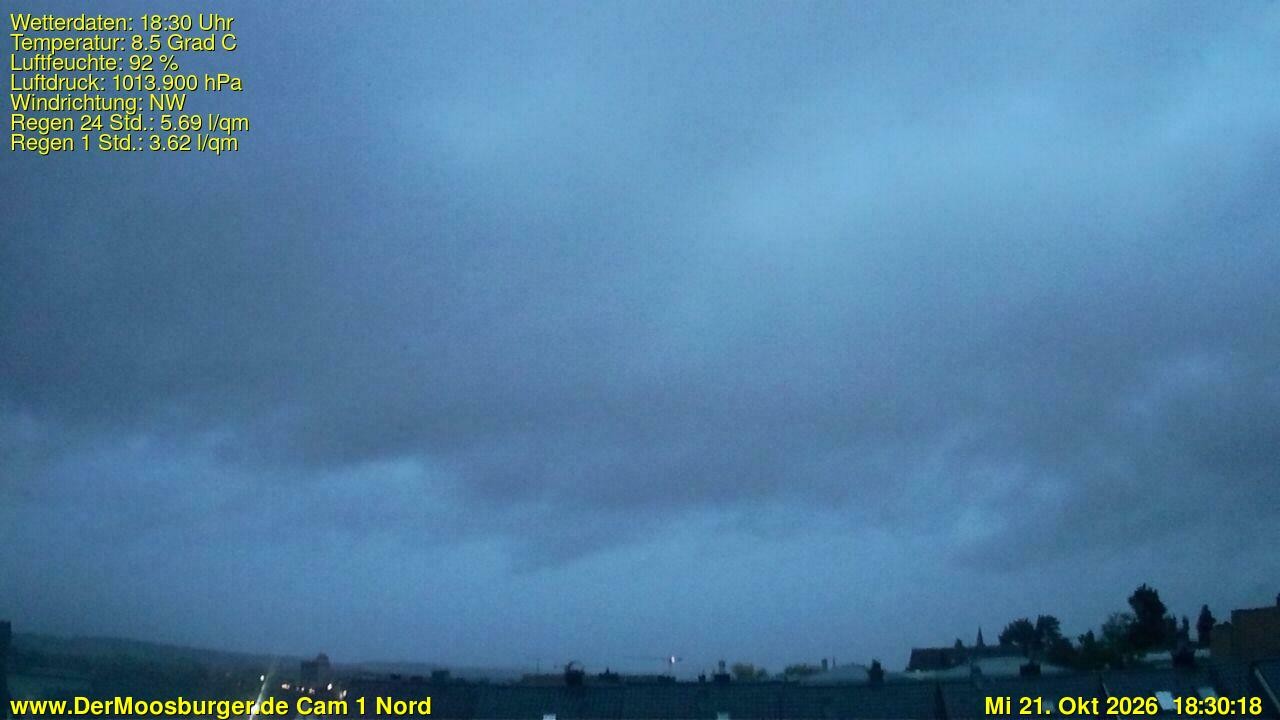 Archiv Foto Webcam Moosburg an der Isar