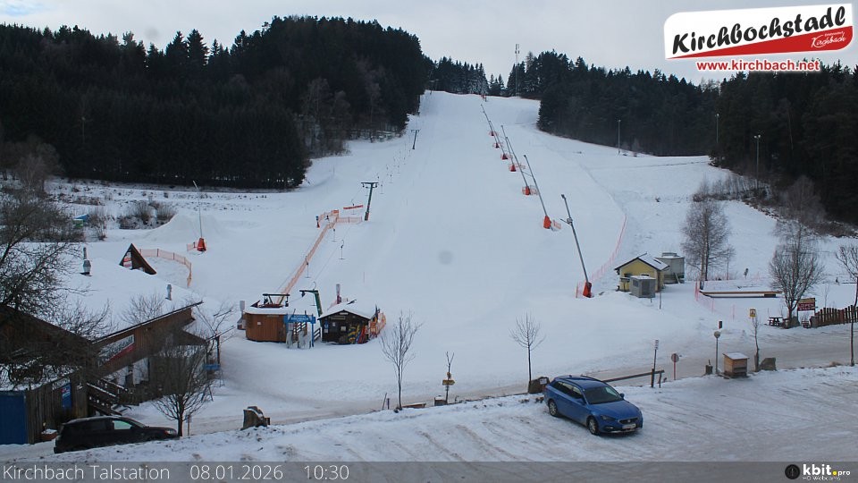 Archived image Webcam View at the lift in the Schidorf Kirchbarch, Austrian Waldviertel