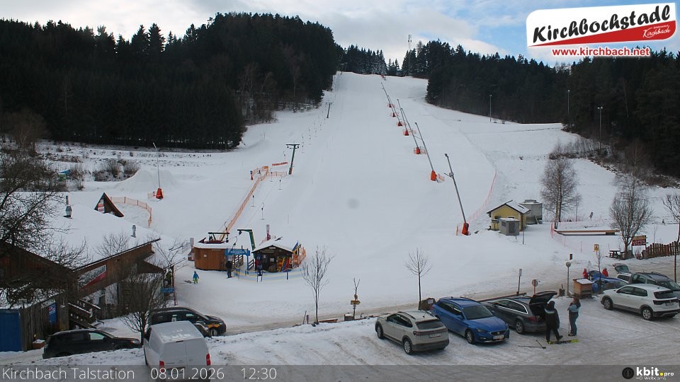 Archived image Webcam View at the lift in the Schidorf Kirchbarch, Austrian Waldviertel