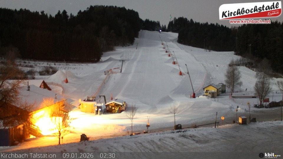 Archiv Foto Webcam Skiabfahrtshang im Schidorf Kirchbach