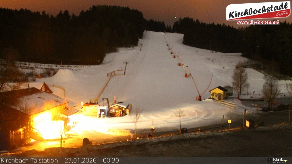 Archiv Foto Webcam Skiabfahrtshang im Schidorf Kirchbach