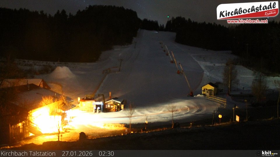 Archiv Foto Webcam Skiabfahrtshang im Schidorf Kirchbach
