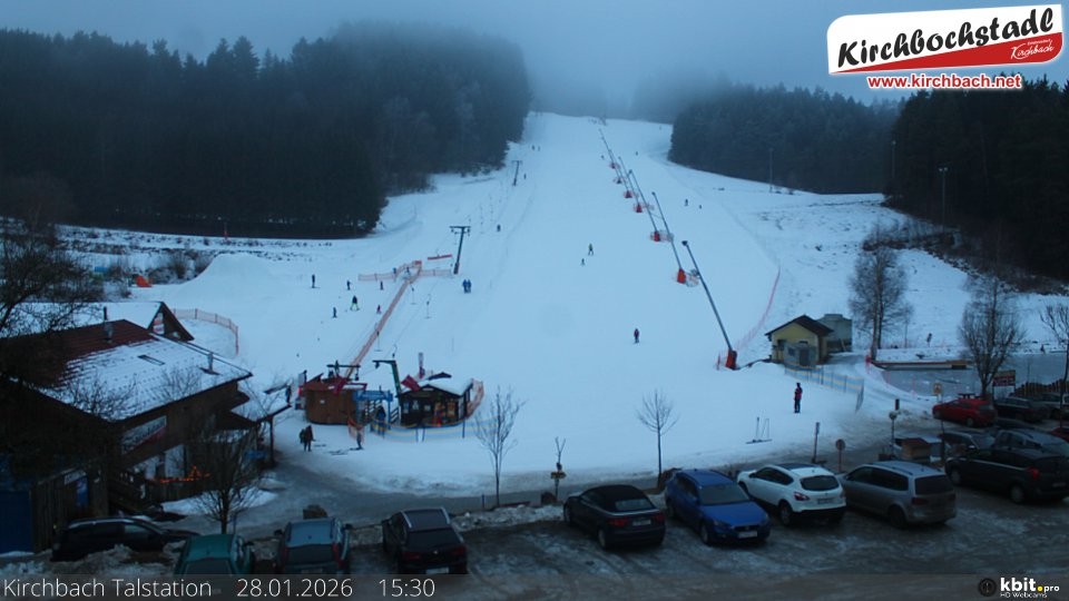Archived image Webcam View at the lift in the Schidorf Kirchbarch, Austrian Waldviertel