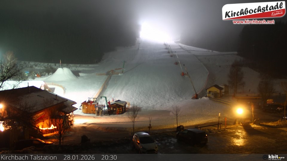 Archiv Foto Webcam Skiabfahrtshang im Schidorf Kirchbach