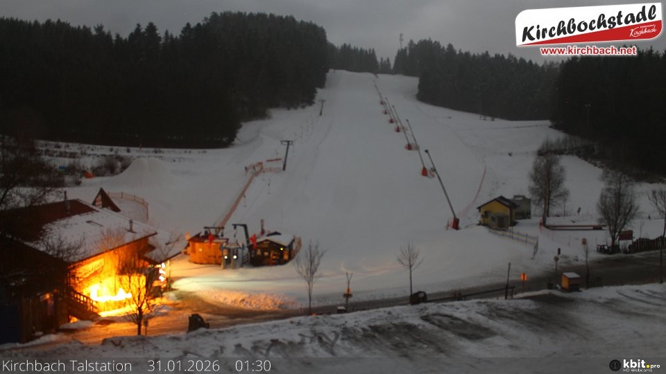 Archiv Foto Webcam Skiabfahrtshang im Schidorf Kirchbach