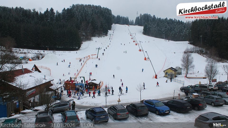 Archiv Foto Webcam Skiabfahrtshang im Schidorf Kirchbach