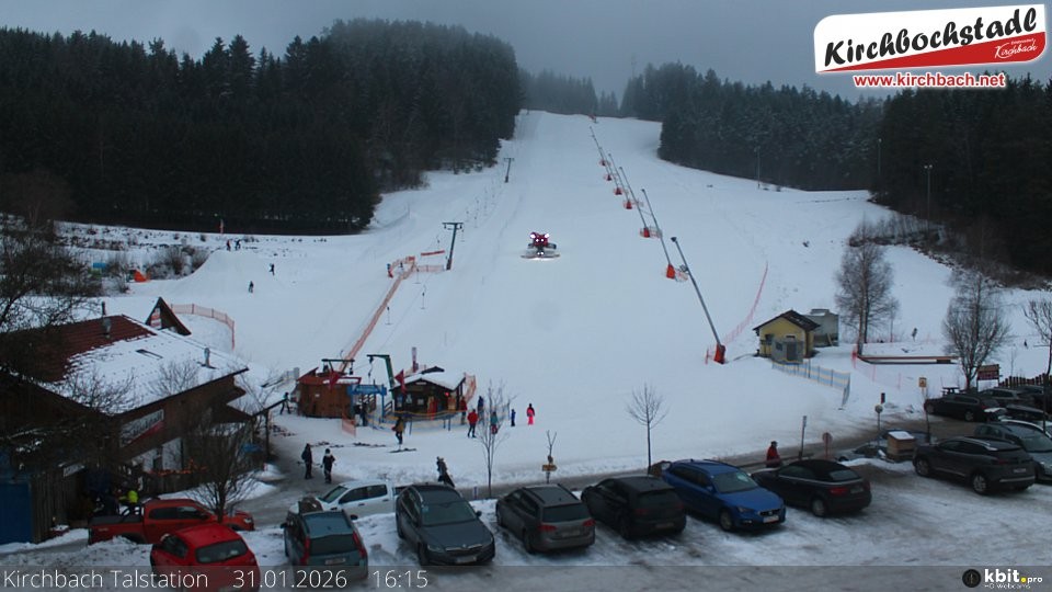 Archiv Foto Webcam Skiabfahrtshang im Schidorf Kirchbach