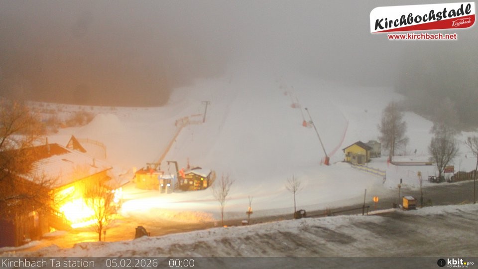 Archiv Foto Webcam Skiabfahrtshang im Schidorf Kirchbach