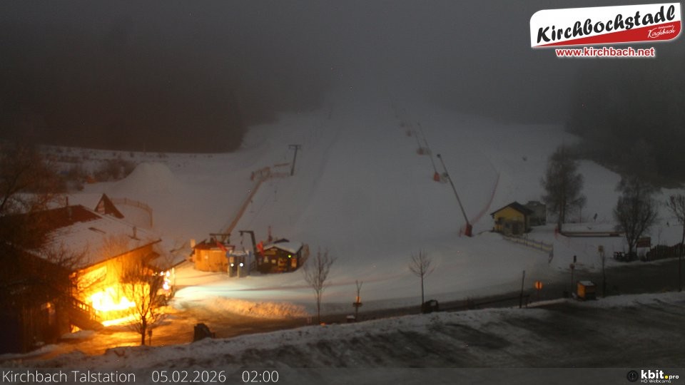 Archiv Foto Webcam Skiabfahrtshang im Schidorf Kirchbach