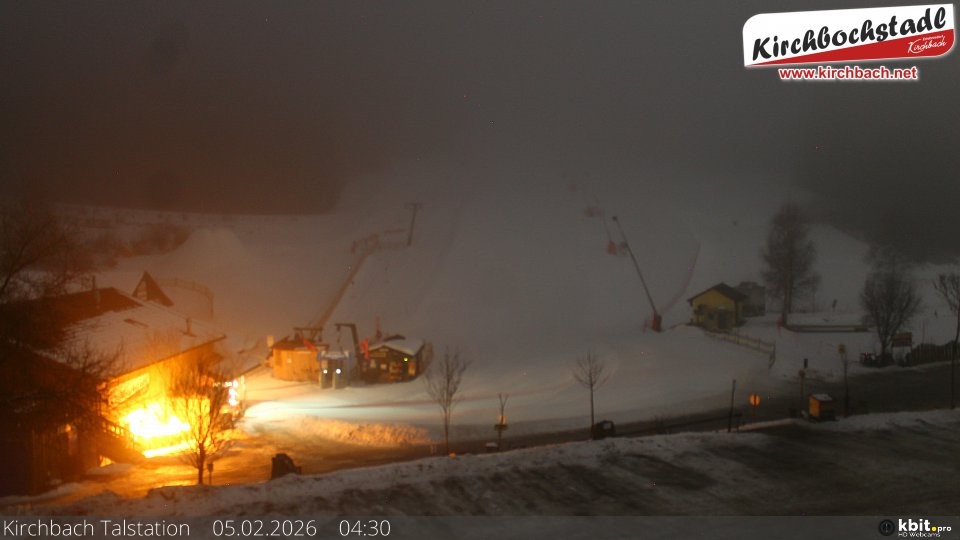 Archiv Foto Webcam Skiabfahrtshang im Schidorf Kirchbach