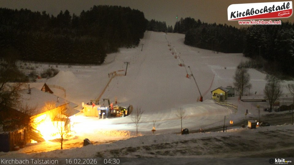 Archiv Foto Webcam Skiabfahrtshang im Schidorf Kirchbach