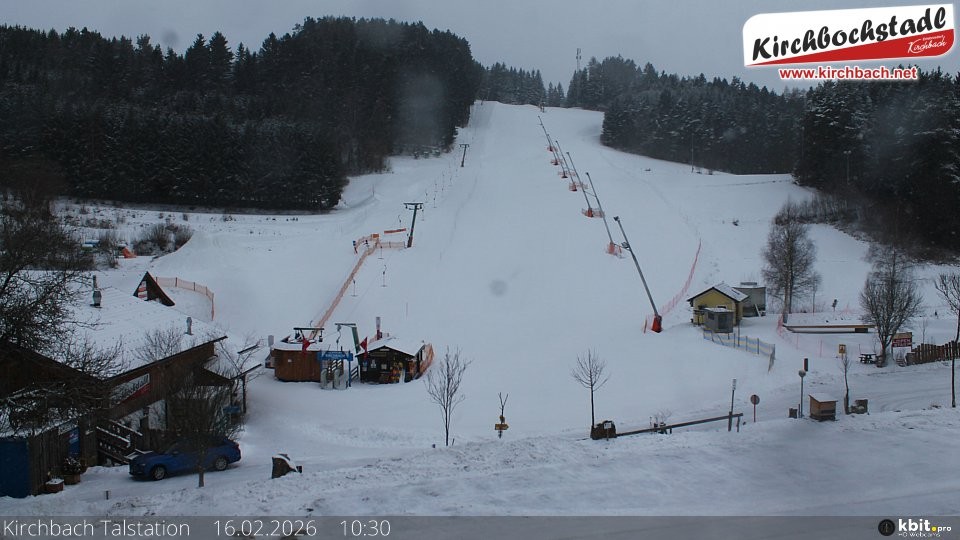 Archiv Foto Webcam Skiabfahrtshang im Schidorf Kirchbach