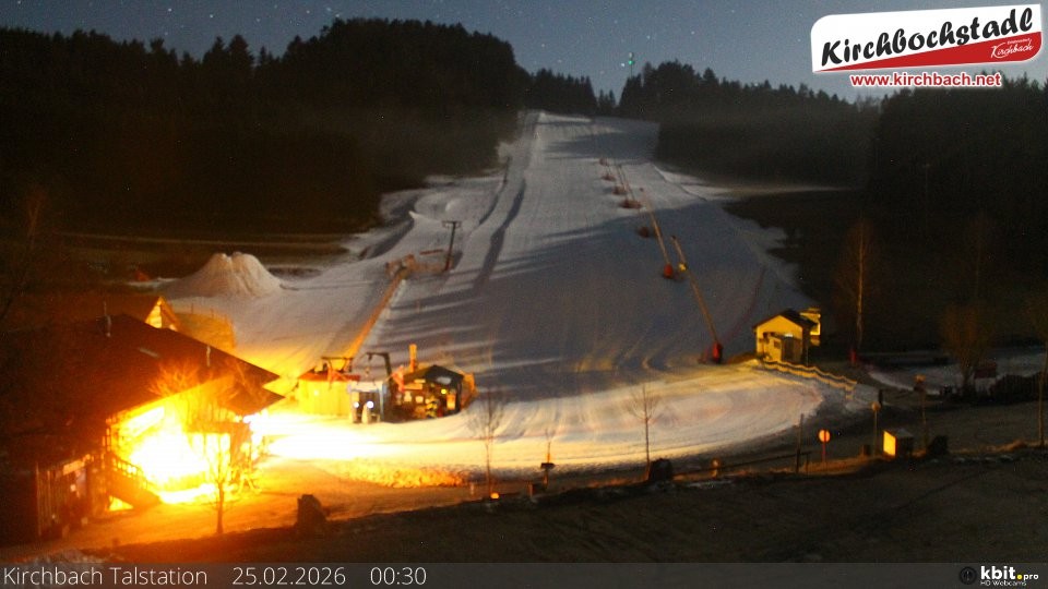 Archiv Foto Webcam Skiabfahrtshang im Schidorf Kirchbach