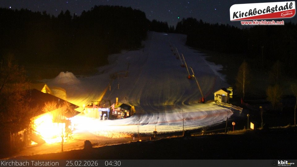 Archiv Foto Webcam Skiabfahrtshang im Schidorf Kirchbach