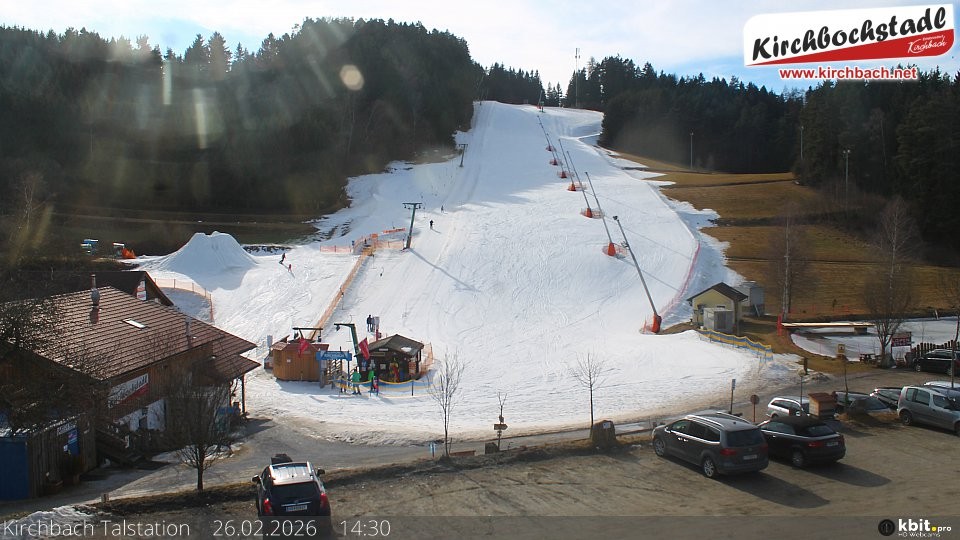 Archived image Webcam View at the lift in the Schidorf Kirchbarch, Austrian Waldviertel