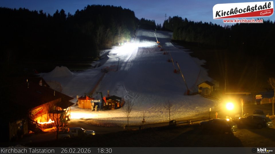 Archiv Foto Webcam Skiabfahrtshang im Schidorf Kirchbach