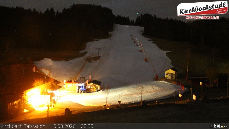 Archiv Foto Webcam Skiabfahrtshang im Schidorf Kirchbach