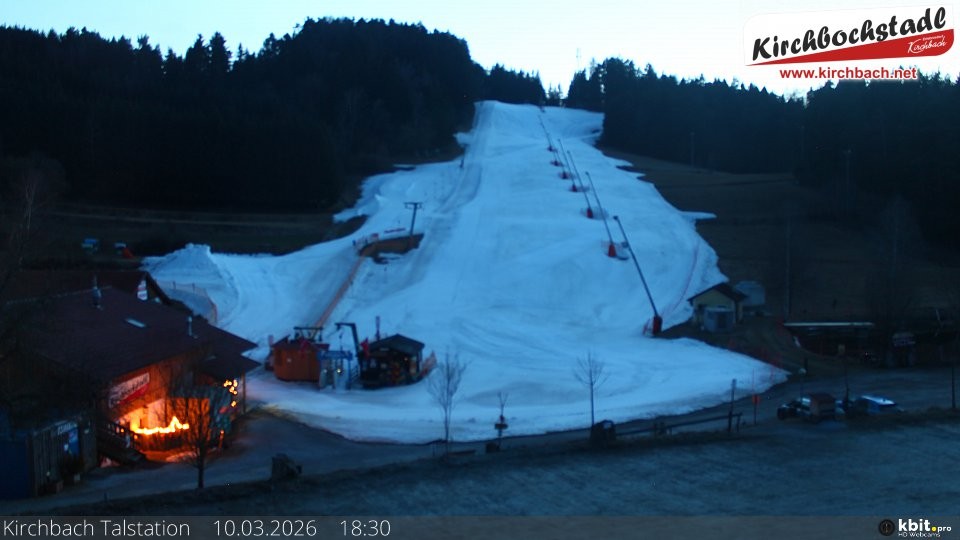 Archiv Foto Webcam Skiabfahrtshang im Schidorf Kirchbach