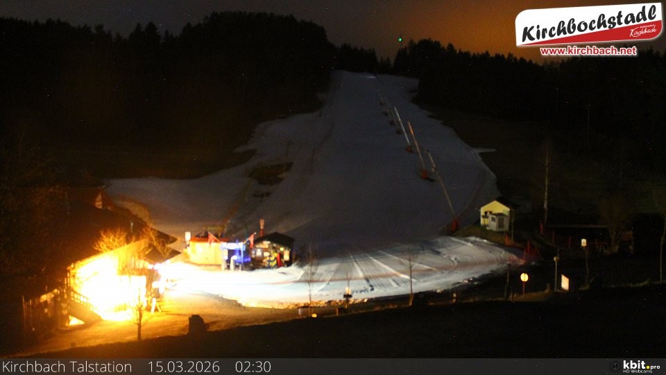 Archiv Foto Webcam Skiabfahrtshang im Schidorf Kirchbach