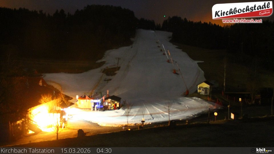 Archiv Foto Webcam Skiabfahrtshang im Schidorf Kirchbach