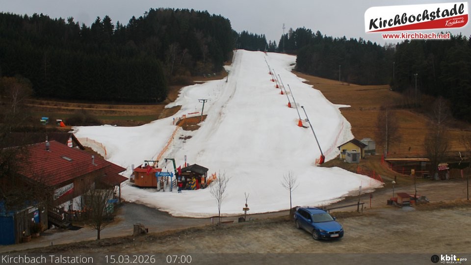 Archiv Foto Webcam Skiabfahrtshang im Schidorf Kirchbach