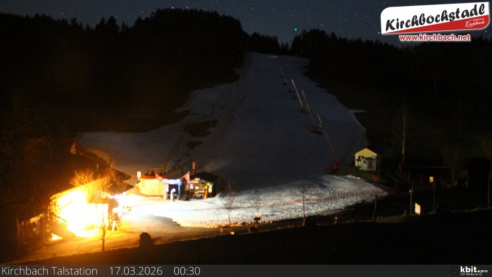 Archiv Foto Webcam Skiabfahrtshang im Schidorf Kirchbach