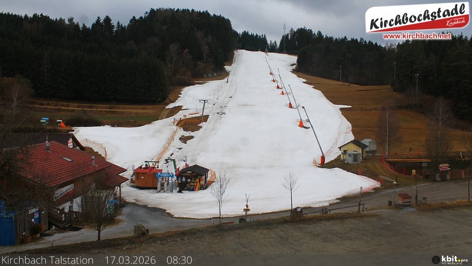 Archiv Foto Webcam Skiabfahrtshang im Schidorf Kirchbach