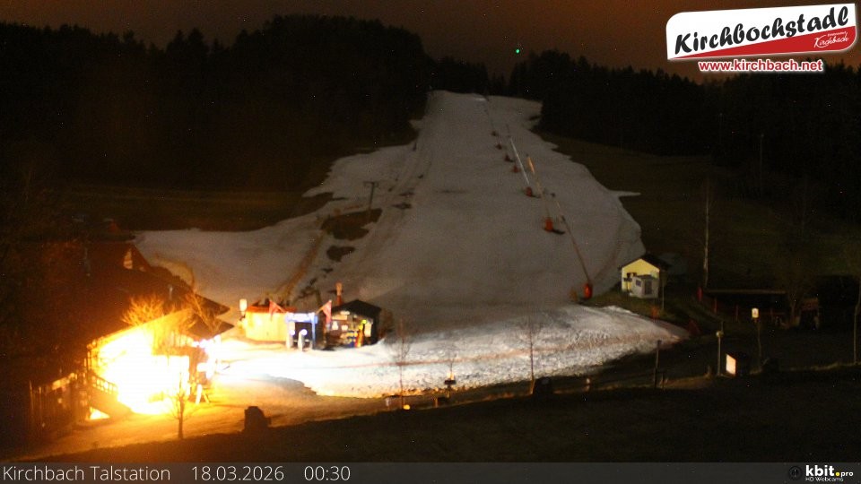 Archiv Foto Webcam Skiabfahrtshang im Schidorf Kirchbach