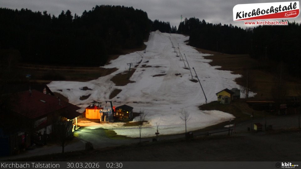 Archiv Foto Webcam Skiabfahrtshang im Schidorf Kirchbach