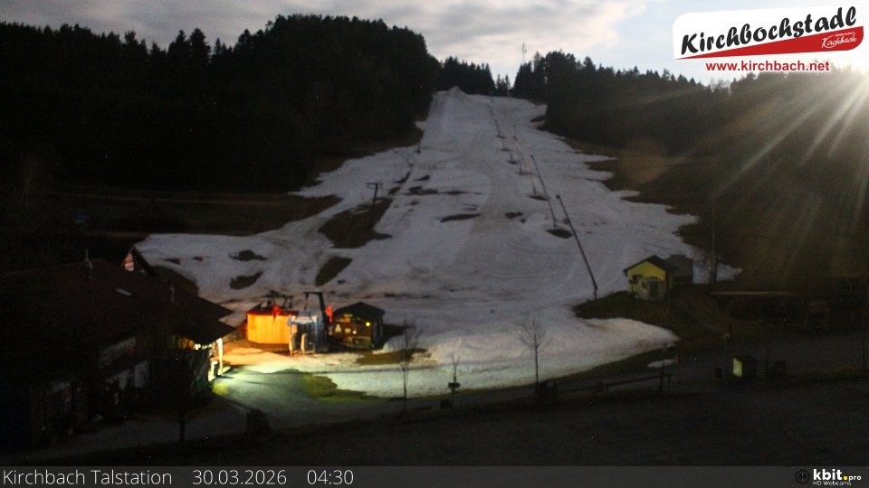 Archiv Foto Webcam Skiabfahrtshang im Schidorf Kirchbach
