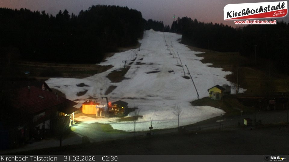 Archiv Foto Webcam Skiabfahrtshang im Schidorf Kirchbach