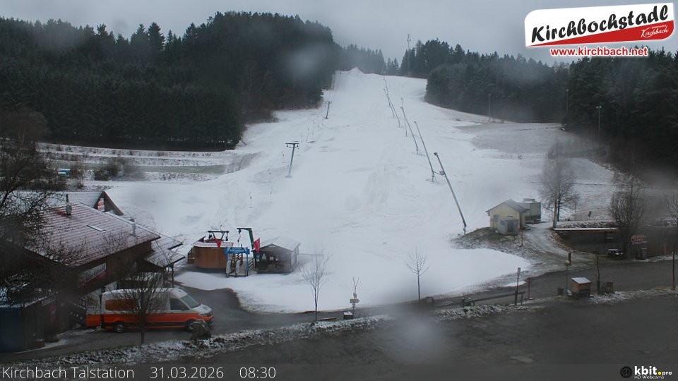 Archiv Foto Webcam Skiabfahrtshang im Schidorf Kirchbach