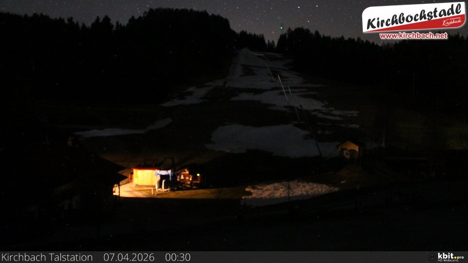 Archiv Foto Webcam Skiabfahrtshang im Schidorf Kirchbach
