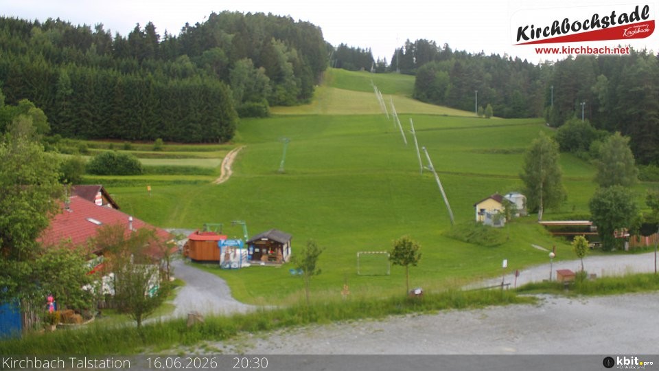 Archiv Foto Webcam Skiabfahrtshang im Schidorf Kirchbach