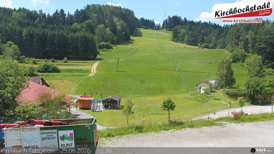 Archiv Foto Webcam Skiabfahrtshang im Schidorf Kirchbach