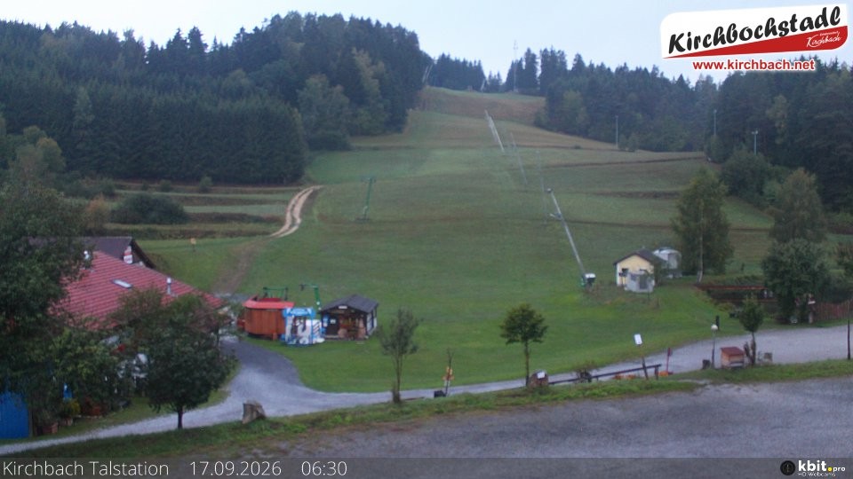 Archived image Webcam View at the lift in the Schidorf Kirchbarch, Austrian Waldviertel
