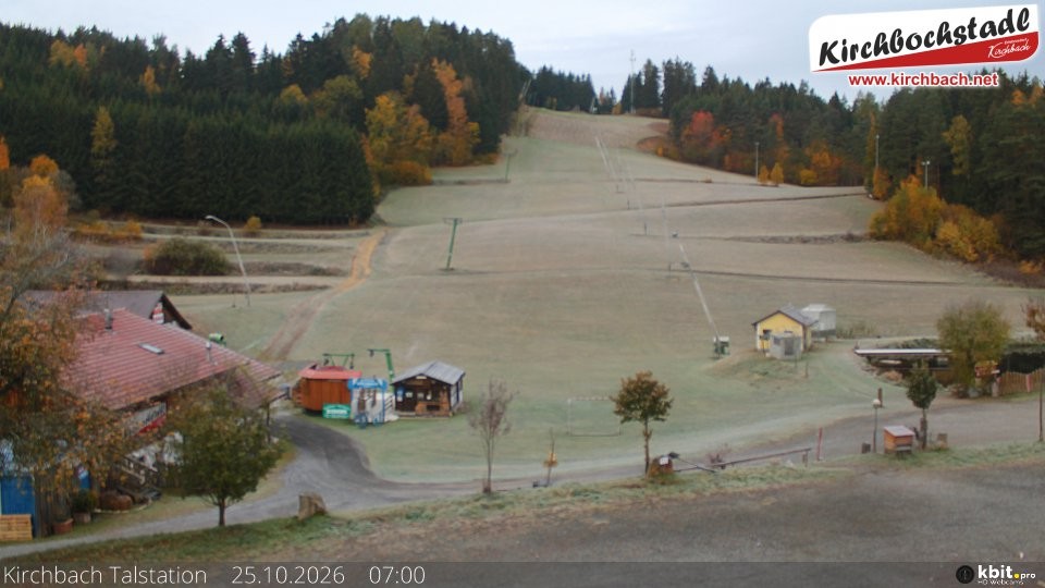 Archiv Foto Webcam Skiabfahrtshang im Schidorf Kirchbach