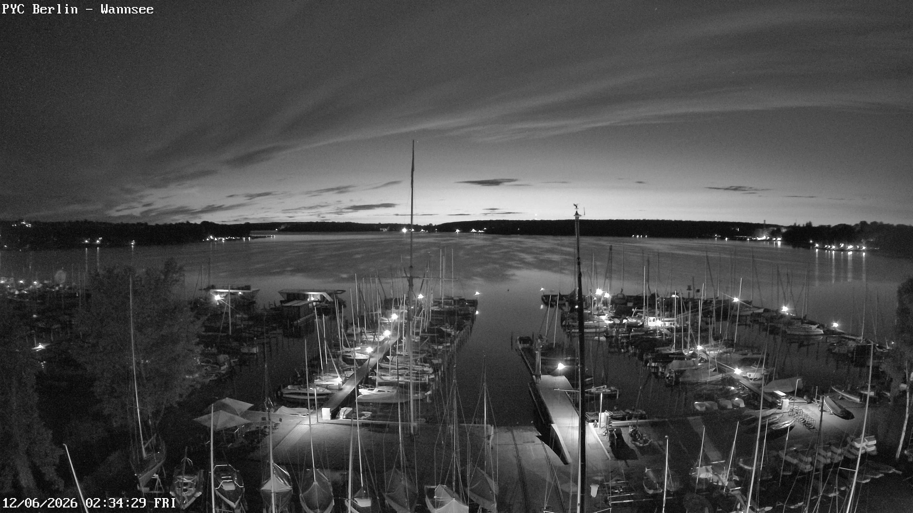 Archiv Foto Webcam Berlin: Potsdamer Yachtclub am Wannsee