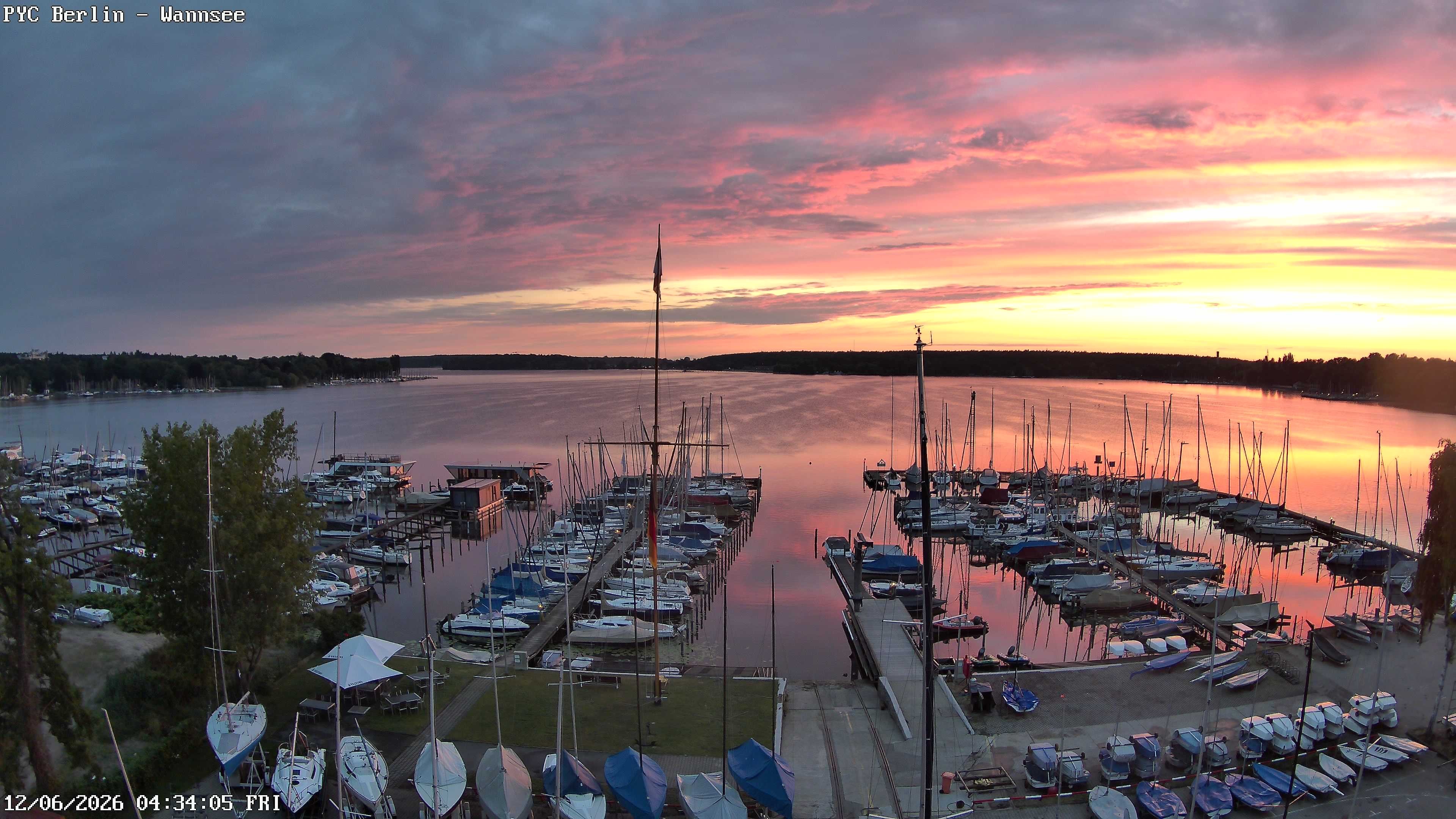 Archiv Foto Webcam Berlin: Potsdamer Yachtclub am Wannsee