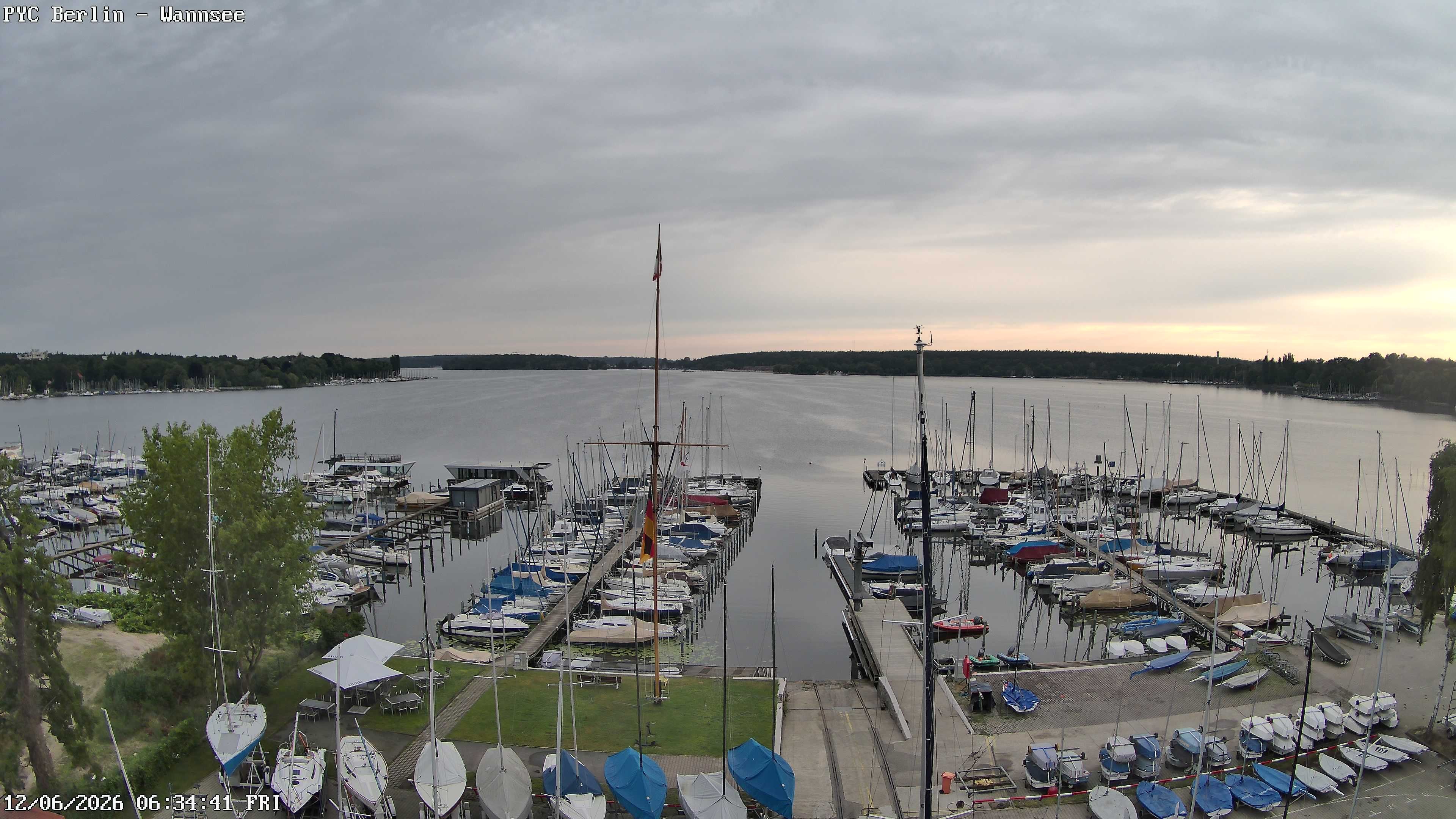 Archiv Foto Webcam Berlin: Potsdamer Yachtclub am Wannsee