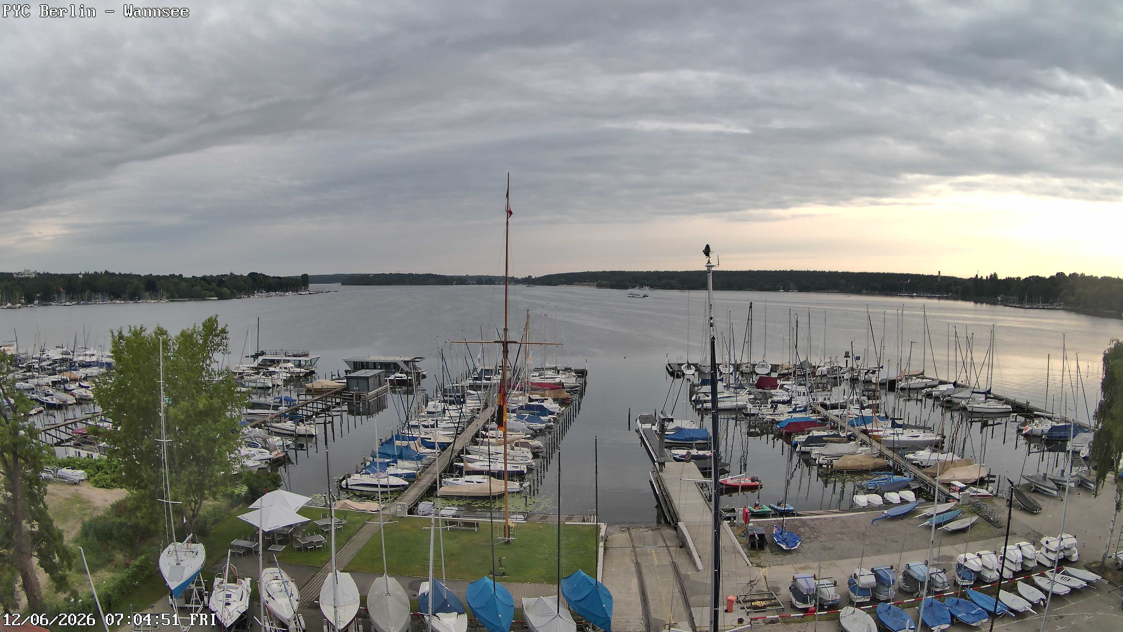 Archiv Foto Webcam Berlin: Potsdamer Yachtclub am Wannsee