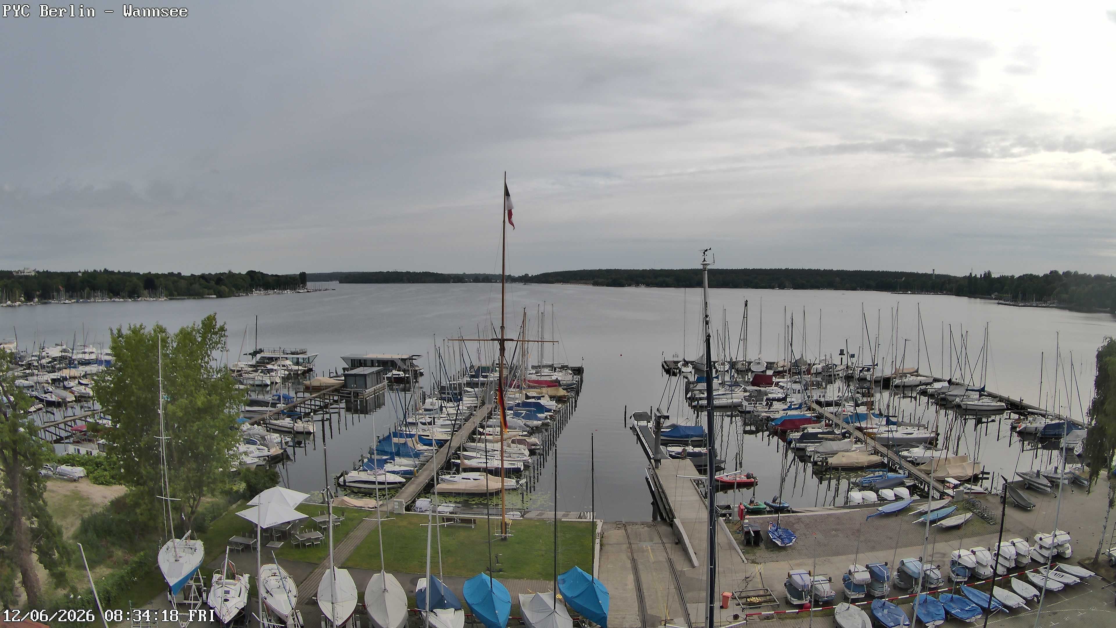 Archiv Foto Webcam Berlin: Potsdamer Yachtclub am Wannsee