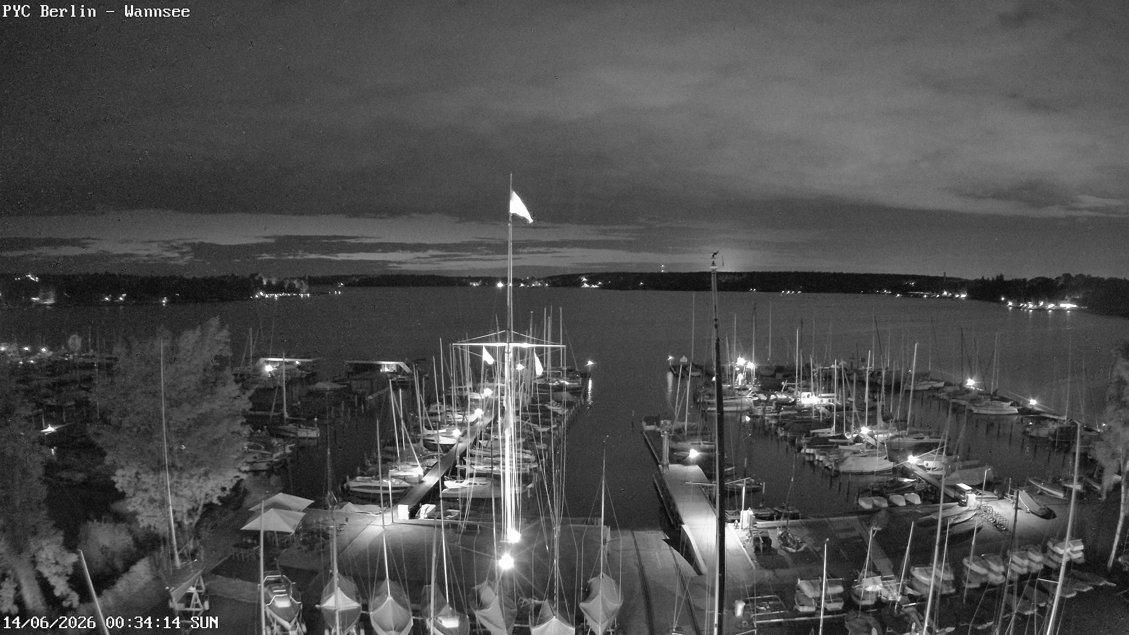 Archiv Foto Webcam Berlin: Potsdamer Yachtclub am Wannsee