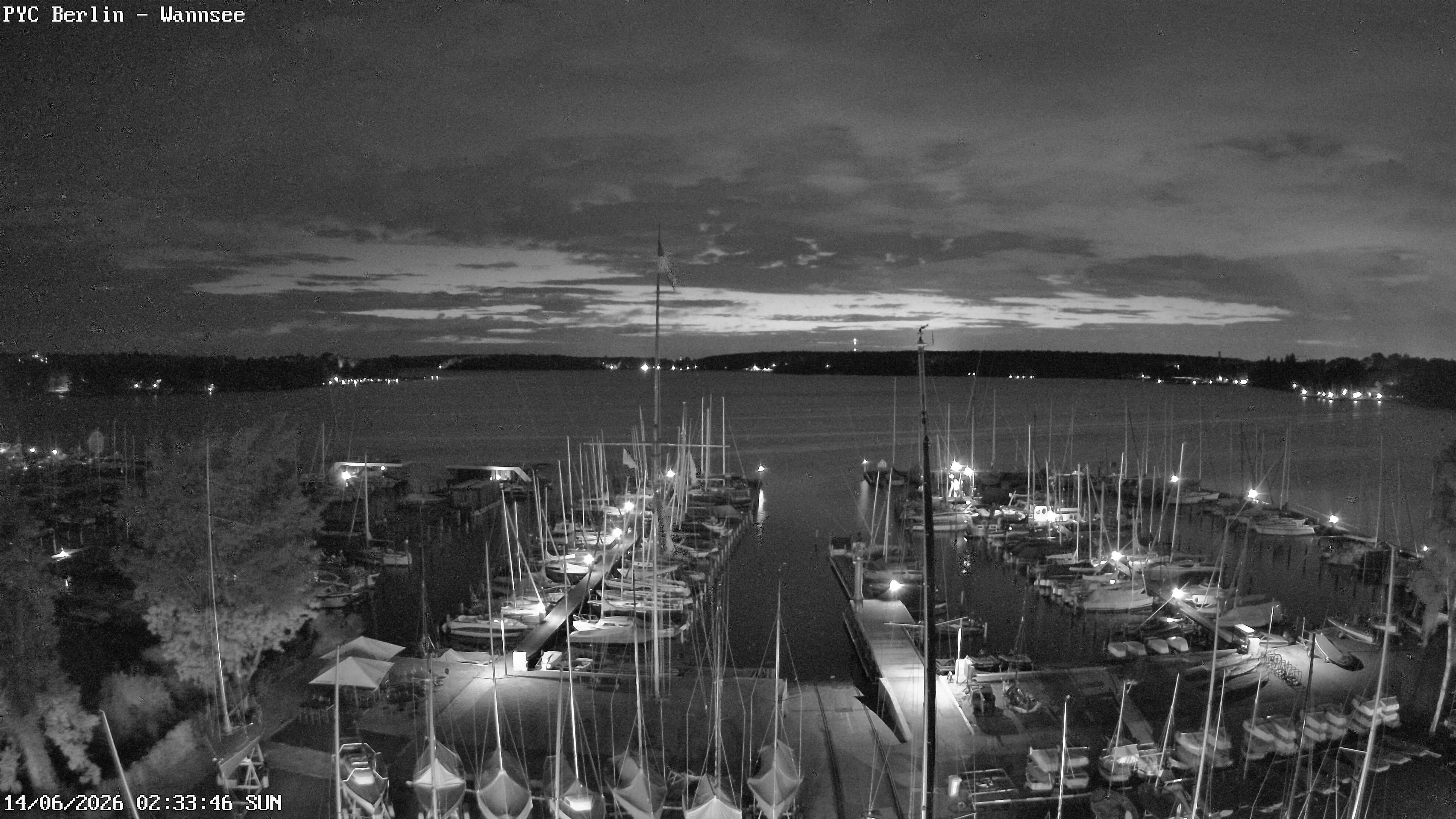 Archiv Foto Webcam Berlin: Potsdamer Yachtclub am Wannsee