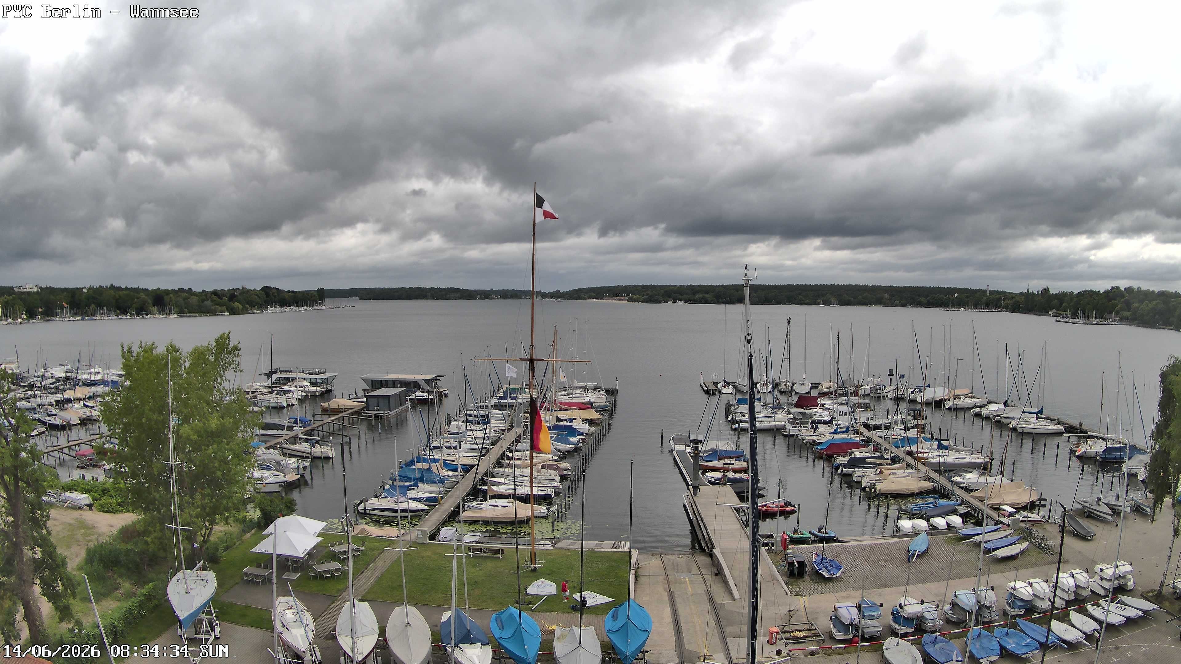 Archiv Foto Webcam Berlin: Potsdamer Yachtclub am Wannsee